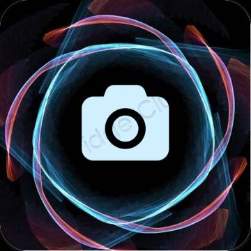 Estetické Fialová Camera ikony aplikácií