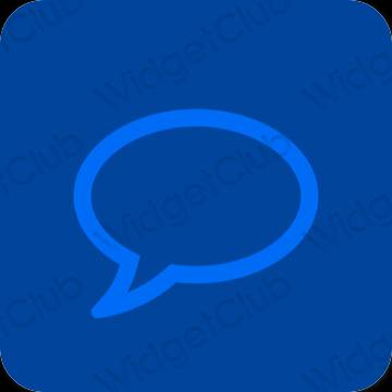 Estetski plava Messages ikone aplikacija
