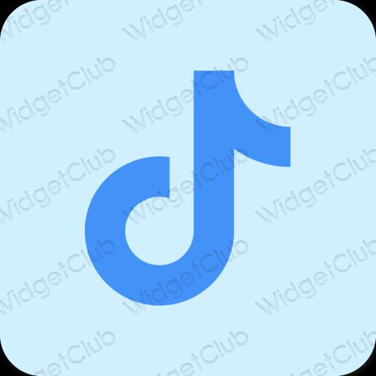 Estético azul pastel TikTok iconos de aplicaciones