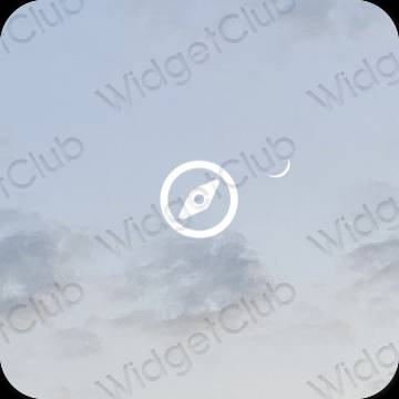 Естетичен лилаво Safari икони на приложения