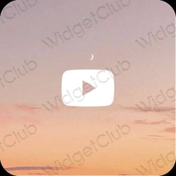 Icônes d'application Youtube esthétiques