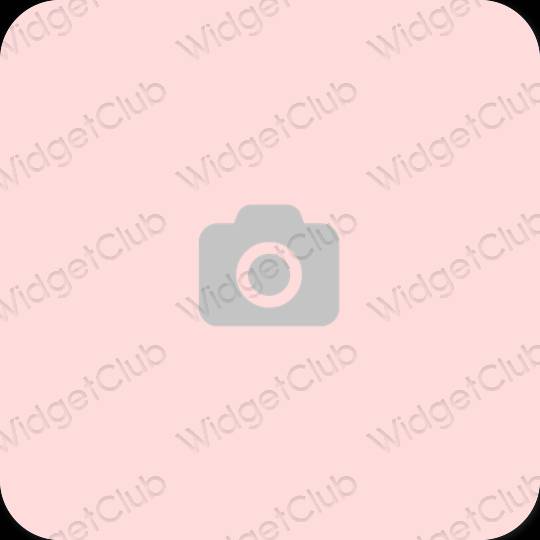 Esztétika pasztell rózsaszín Camera alkalmazás ikonok