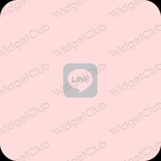 Естетски розе LINE иконе апликација