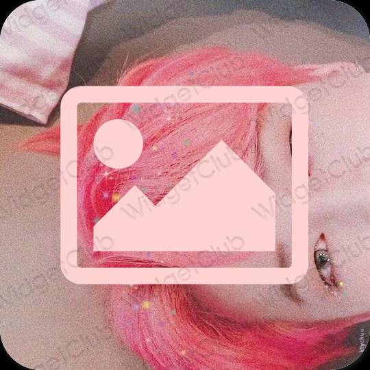 Естетичний рожевий Photos значки програм