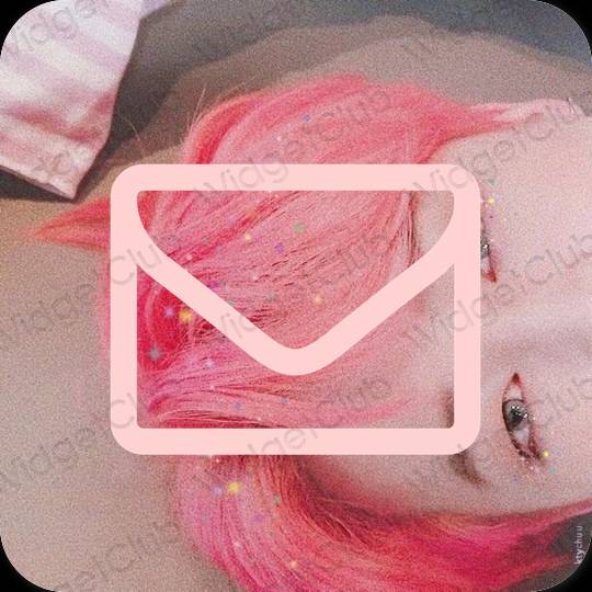 эстетический розовый Mail значки приложений