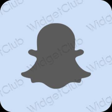 Естетичен пастелно синьо snapchat икони на приложения