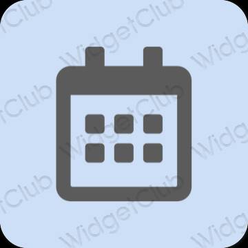Esthétique bleu pastel Calendar icônes d'application