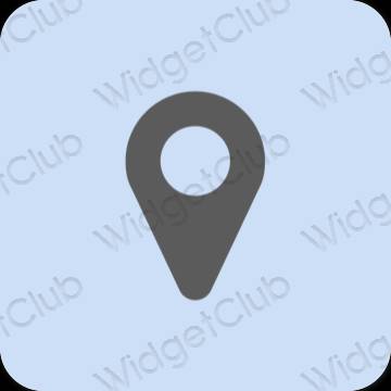 Estetski ljubičasta Map ikone aplikacija
