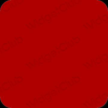 Esthétique rouge Notes icônes d'application