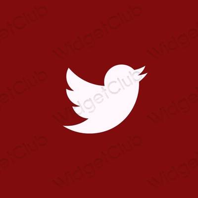 미적인 보라색 Twitter 앱 아이콘