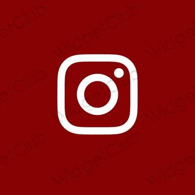 Ესთეტიური მეწამული Instagram აპლიკაციის ხატები