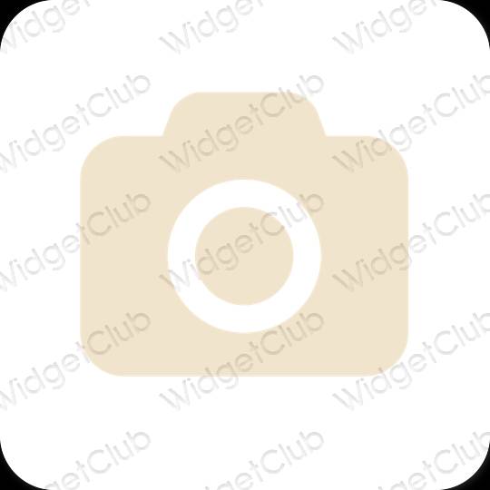 Estetisk beige Camera app ikoner