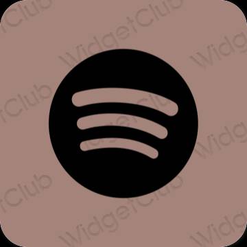 Estetico Marrone Spotify icone dell'app