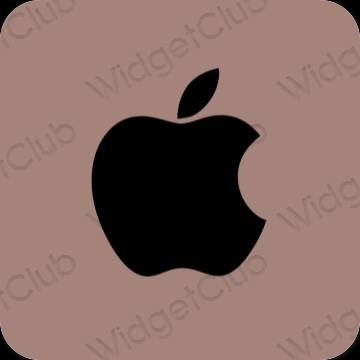 Stijlvol bruin Apple Store app-pictogrammen
