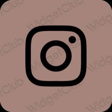 Estetico Marrone Instagram icone dell'app