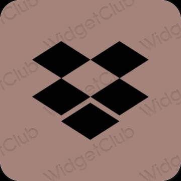 Estetico Marrone Dropbox icone dell'app