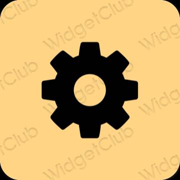 미적인 갈색 Settings 앱 아이콘
