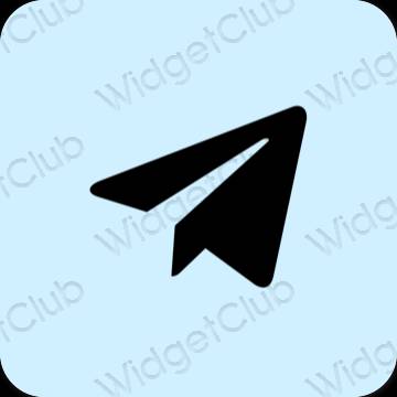 جمالي ليلكي Telegram أيقونات التطبيق