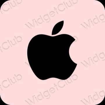 Estetyka różowy Apple Store ikony aplikacji