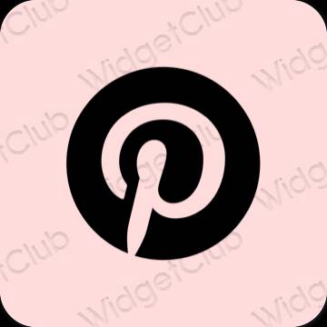 Estetik pembe Pinterest uygulama simgeleri