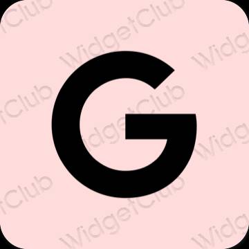 Estético rosa Google iconos de aplicaciones