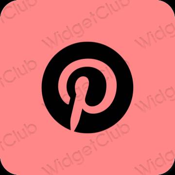 เกี่ยวกับความงาม สีชมพู Pinterest ไอคอนแอพ