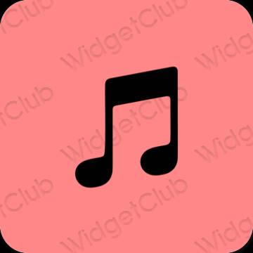 Естетичний рожевий Apple Music значки програм