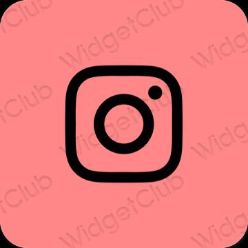 Ესთეტიური ვარდისფერი Instagram აპლიკაციის ხატები