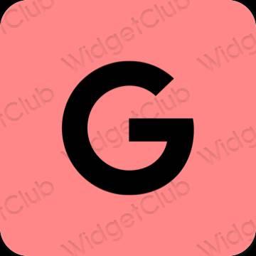 Estético rosa Google iconos de aplicaciones