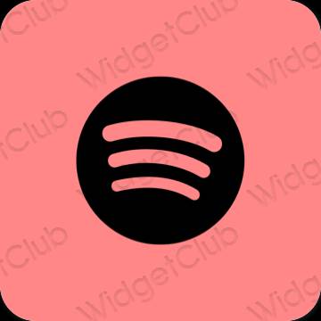 审美的 粉色的 Spotify 应用程序图标