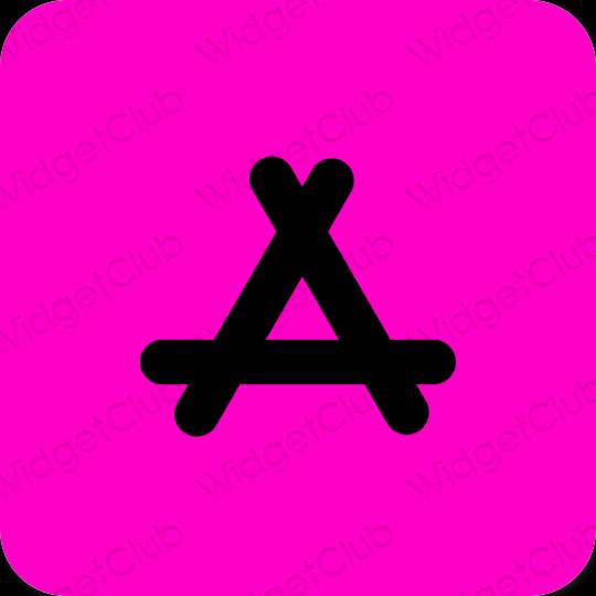 Estetico rosa fluo AppStore icone dell'app