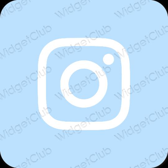 Естетски пастелно плава Instagram иконе апликација