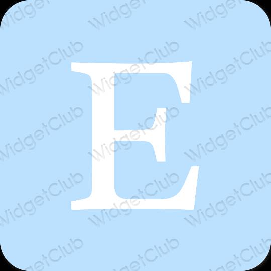 Estetski pastelno plava Etsy ikone aplikacija