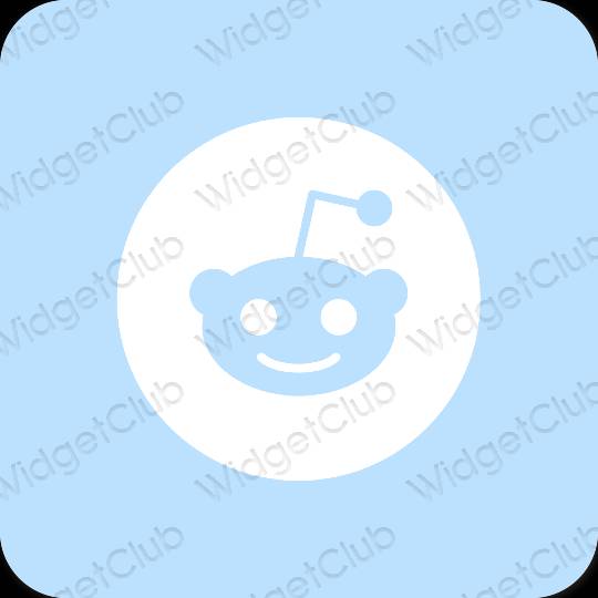 Estetické pastelovo modrá Reddit ikony aplikácií