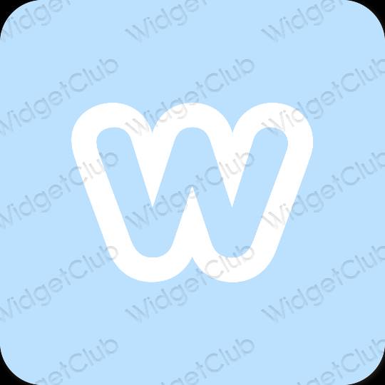 Esztétika pasztell kék Weebly alkalmazás ikonok