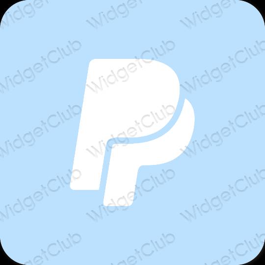 Estetic albastru pastel Paypal pictogramele aplicației