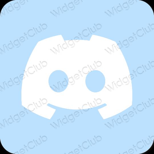 Estetický pastelově modrá discord ikony aplikací