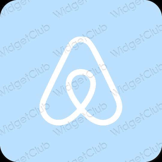 Естетски пастелно плава Airbnb иконе апликација