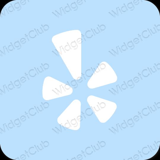 Estético azul pastel Yelp iconos de aplicaciones