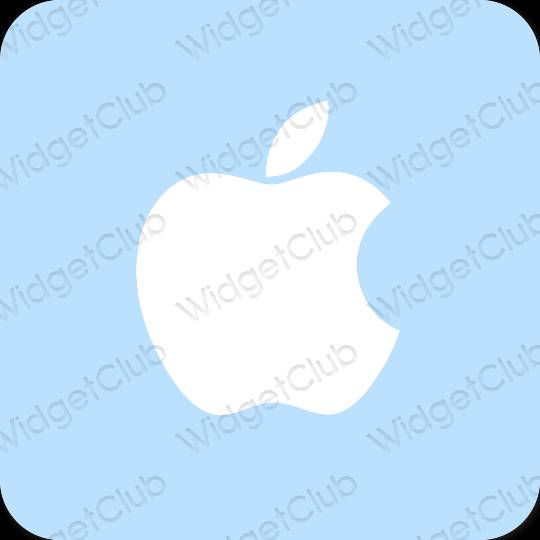 Estetic albastru pastel Apple Store pictogramele aplicației