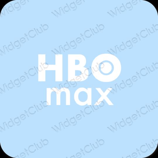 אֶסתֵטִי כחול פסטל HBO MAX סמלי אפליקציה