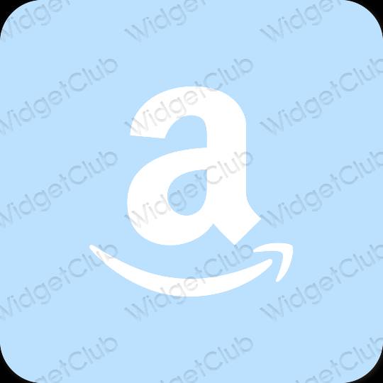 эстетический пастельно-голубой Amazon значки приложений