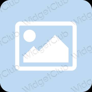 Esthétique bleu pastel Photos icônes d'application