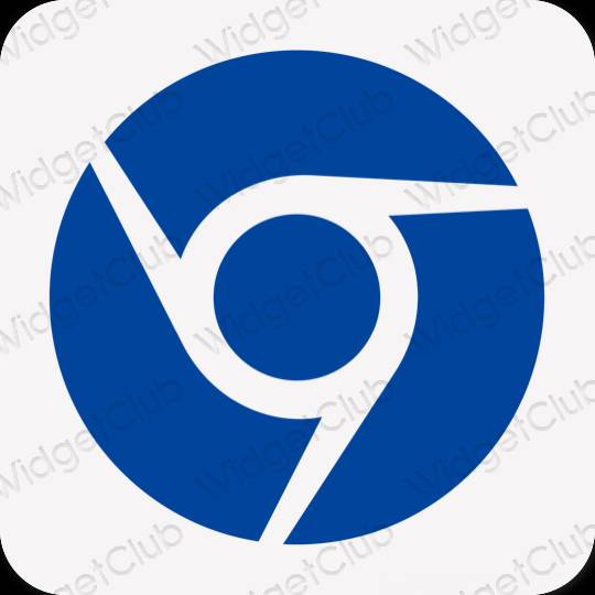 Esthétique bleu Chrome icônes d'application