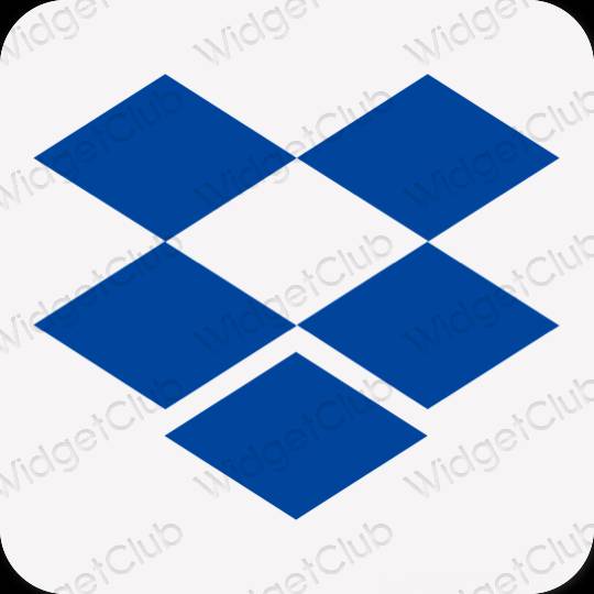Estetisk blå Dropbox app ikoner