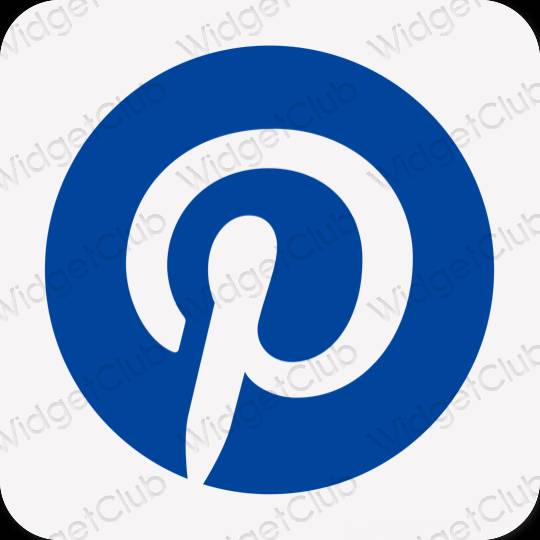 審美的 藍色的 Pinterest 應用程序圖標