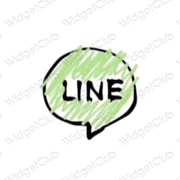 Esthetische LINE app-pictogrammen