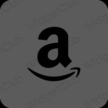 эстетический серый Amazon значки приложений