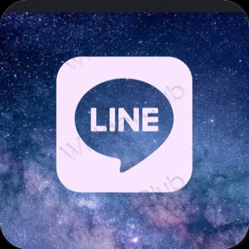 Estetski ljubičasta LINE ikone aplikacija