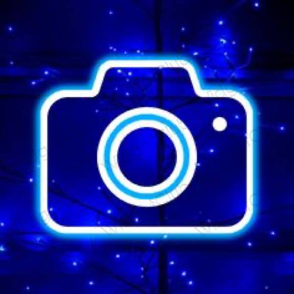 Aesthetic blue Camera app icons